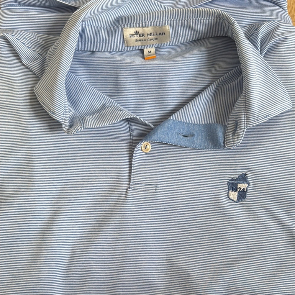Peter Millar Blue Striped Men's Shirt